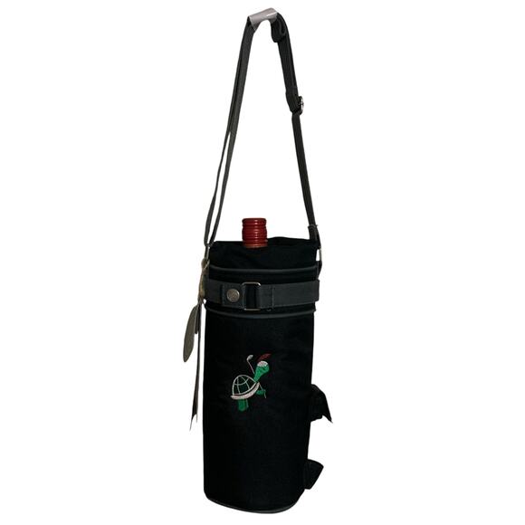 Legacy A Picnic Time Brand Insulated Single Bottle Wine Bag With Strap - Picture 1 of 9